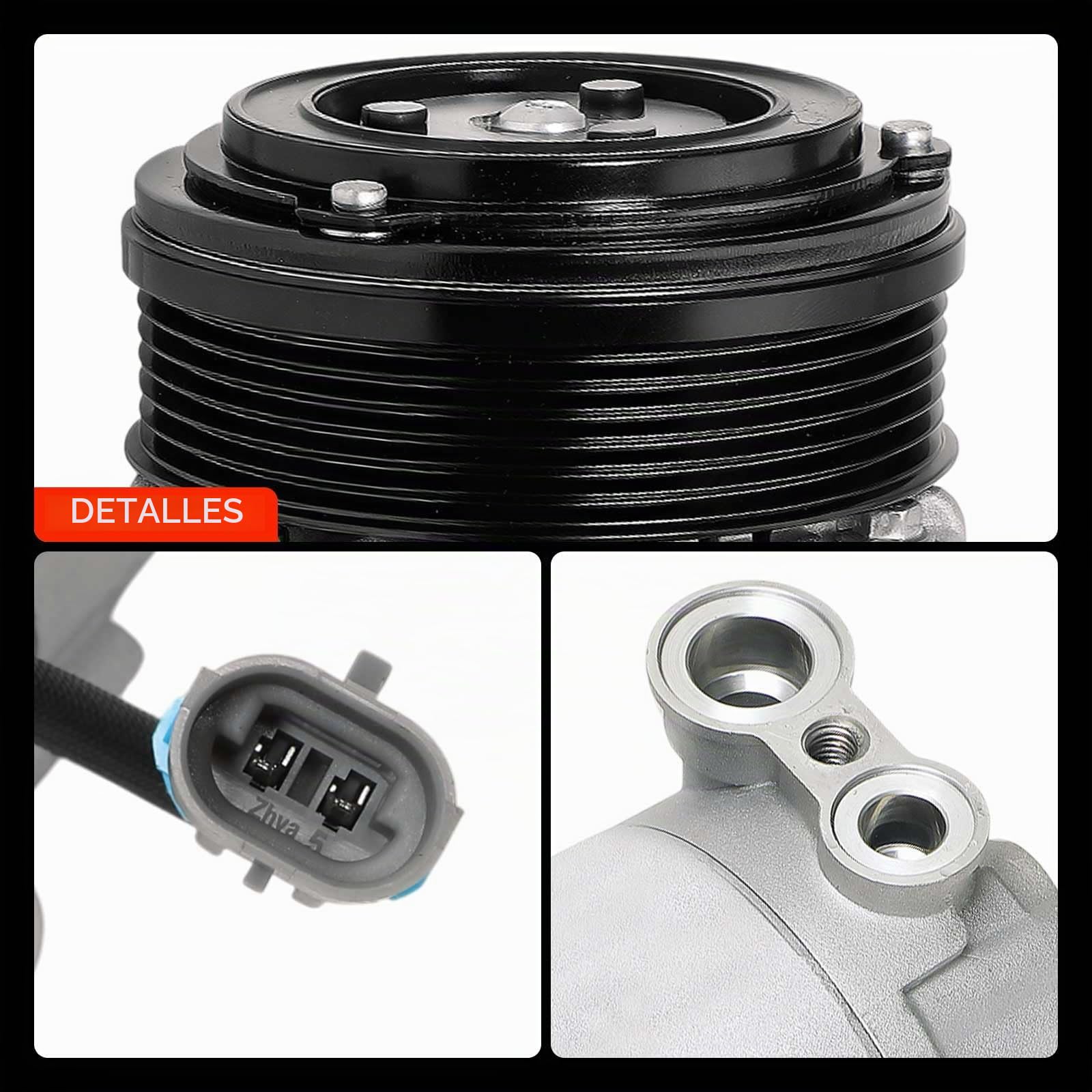 Frankberg Compresor de aire acondicionado con embrague Diesel Compatible con Astra H A04 L08 L35 L48 L69 L70 Zafira/Zafira Family B A05 Astra Claseic Replace# 24466996incl. aceite premezclado