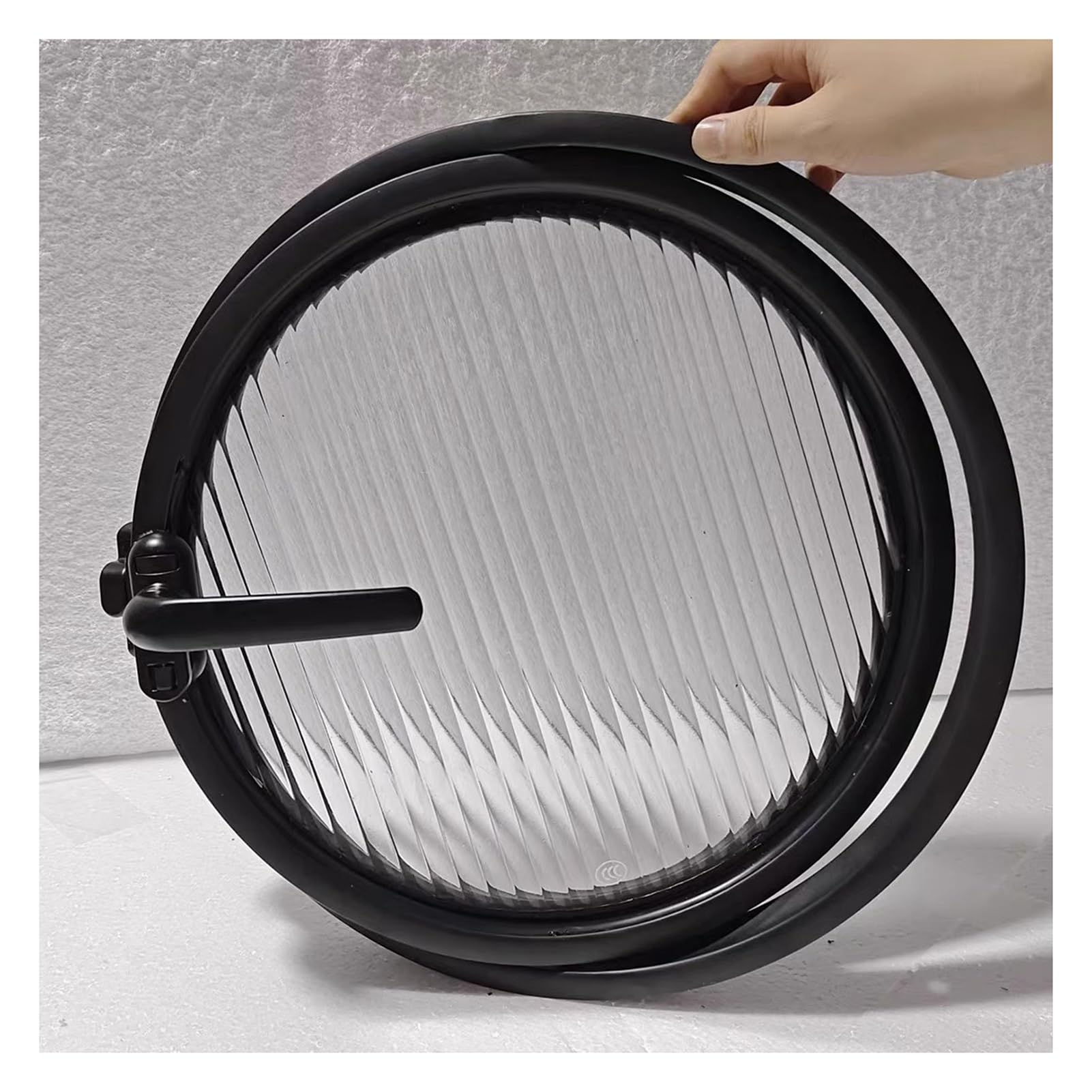 Ventana de ventilación circular con cristal estriado de 60 cm