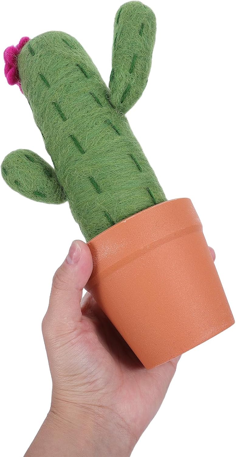 YARNOW Potted Cactus Pincushion, Flower Pot Pin Cushions for Sewing and Embroidery, Decorative Needle Cushion Organizer for Quilting Sewers Applique Accessory