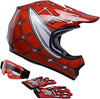 Vista 1 de TCT-MOTORPARTS DOT - Casco de motocross ATV para niños y jóvenes, casco de cara completa