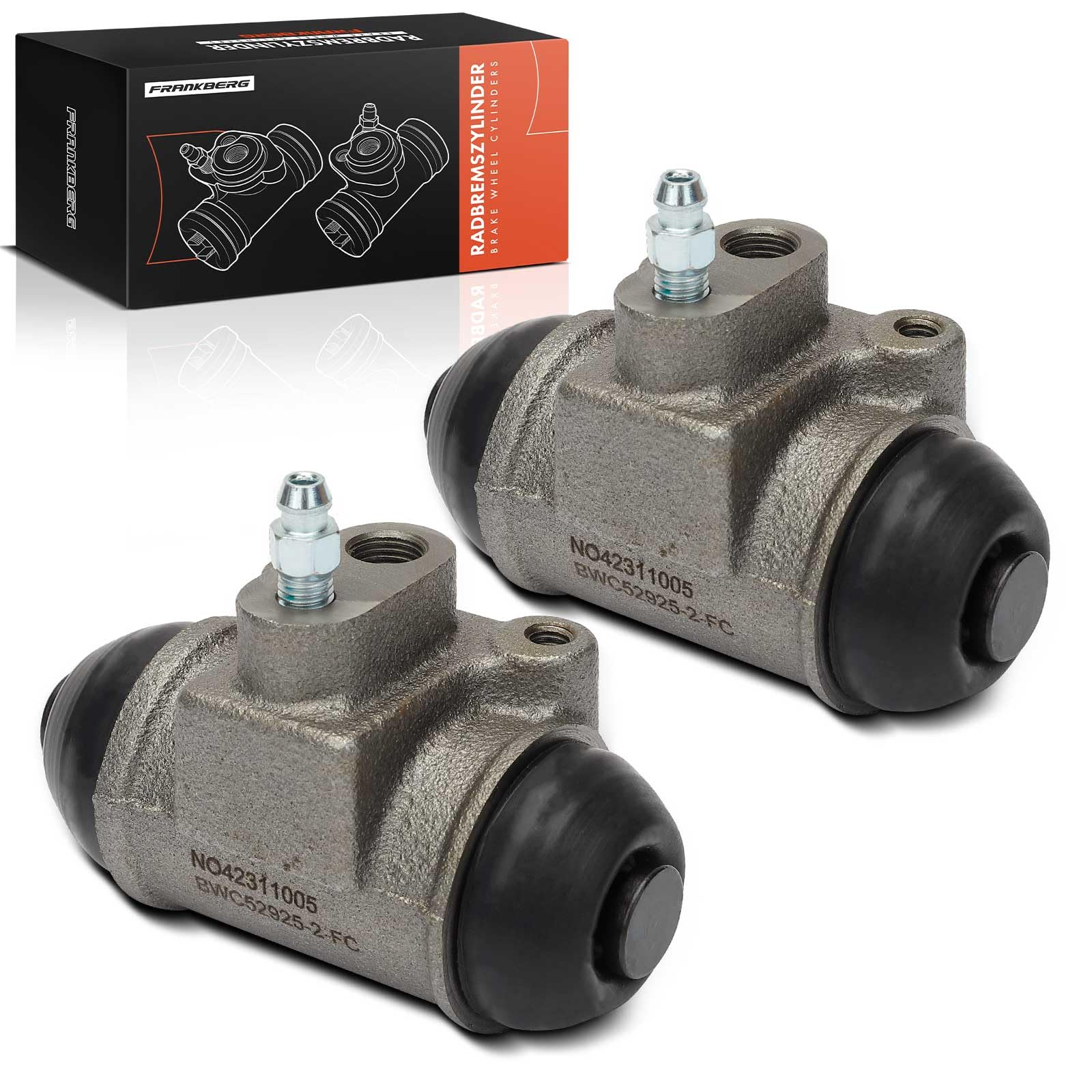 Frankberg 2x Cilindro freno ruota Cilindro freno Posteriore Compatibile con Ducato Bus 230 Jumper Furgone 230L Jumper Bus 230P Ducato Pianale/Telaio 230 Replace# 52925X