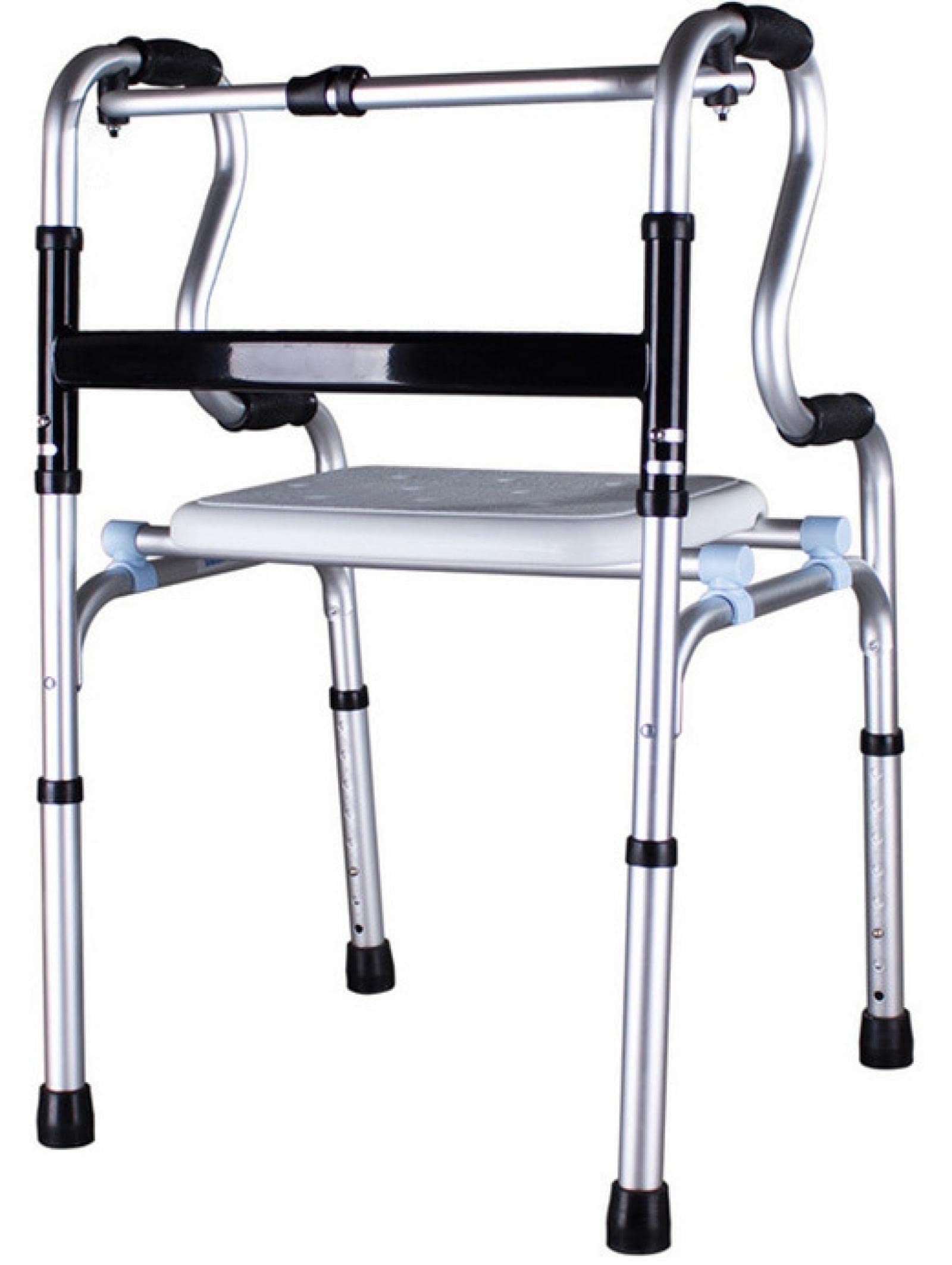 Andador Andador De Movilidad Andador para Personas Mayores Andador para Discapacitados con Ruedas con Asiento Andador Ajustable Plegable Sin Ruedas