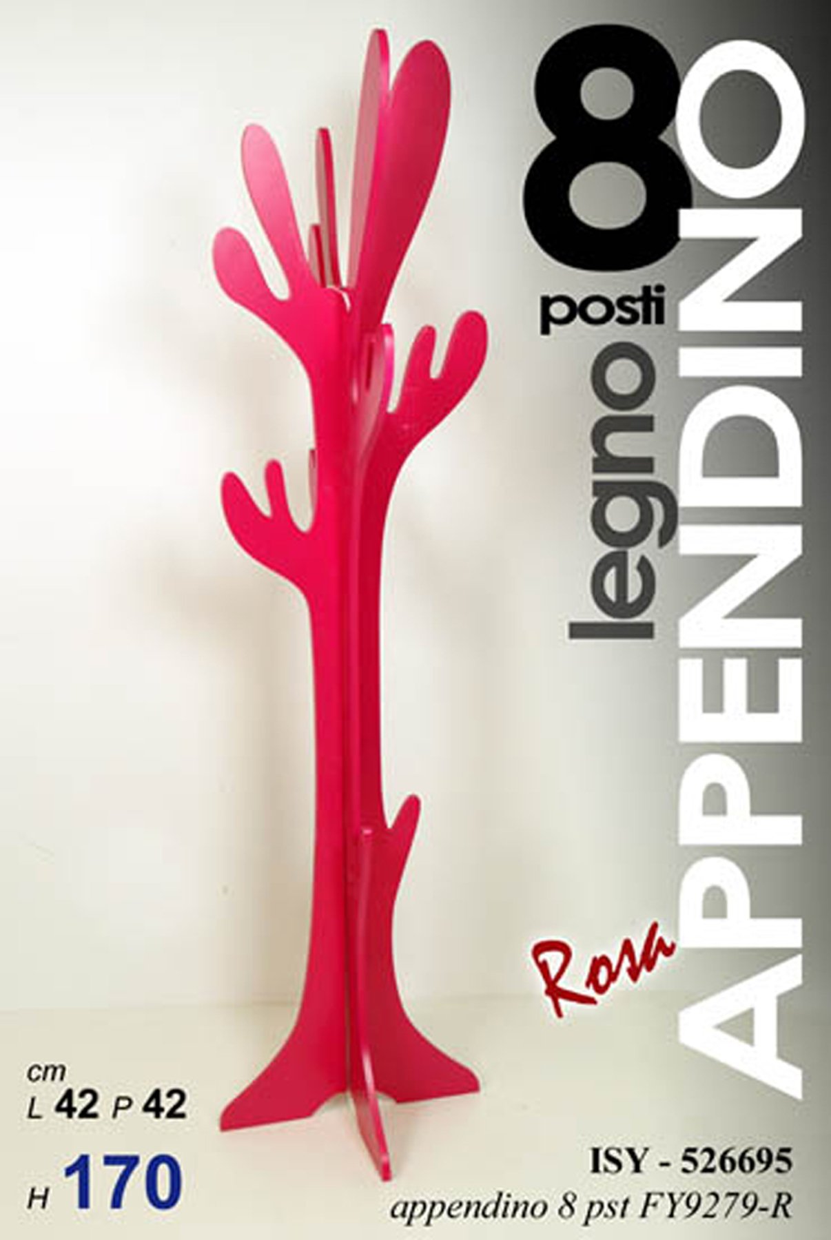 Attaccapanni appendiabito in legno modello albero; dimensioni cm42*42 h170;  colore rosa : Amazon.it: Casa e cucina