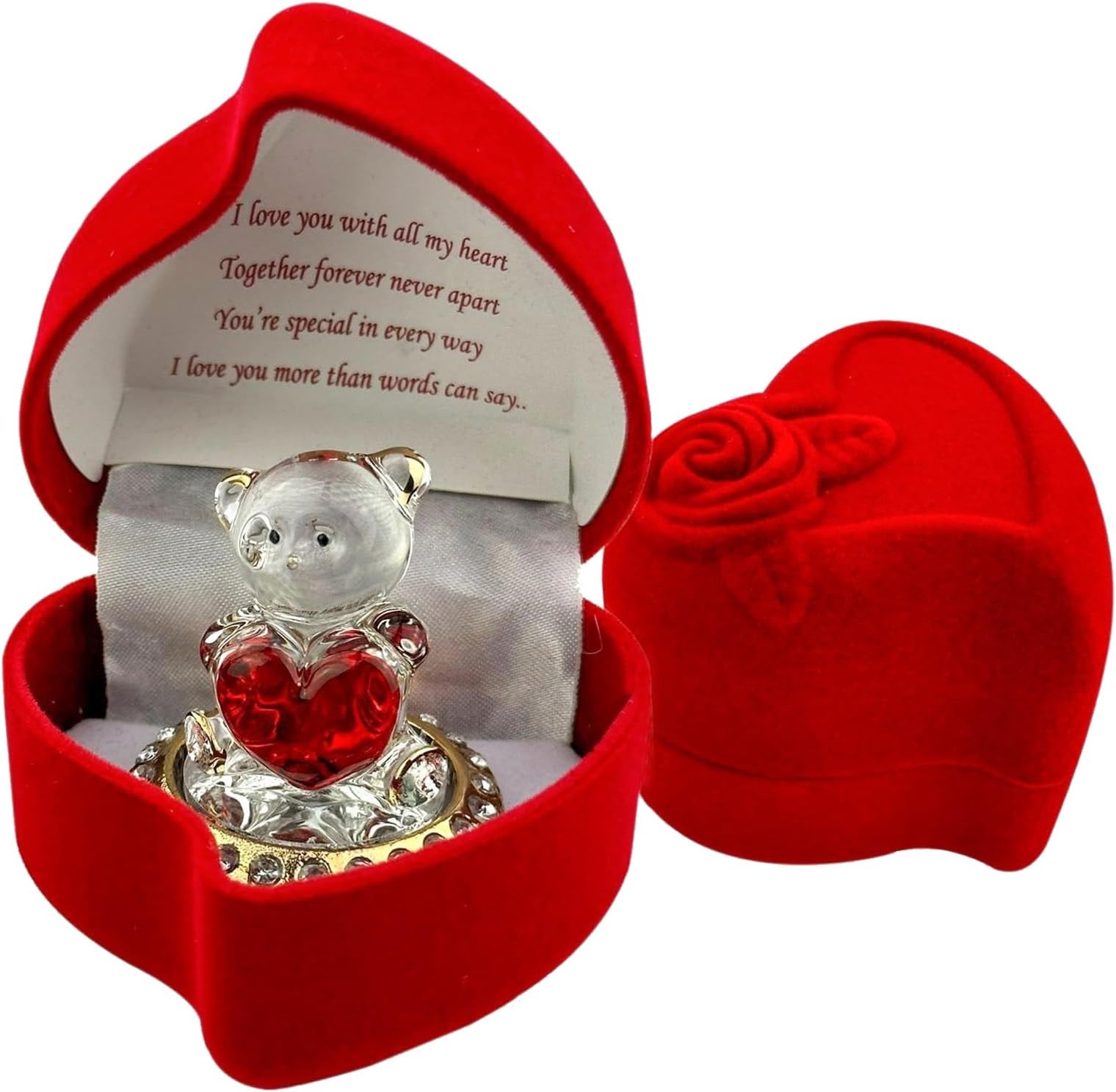 Safri Red Rose Teddy Bear Gift GF BF Girlfriend Boyfriend Husband Wife Anniversary Birthday Xmas Christmas valentine's day Present