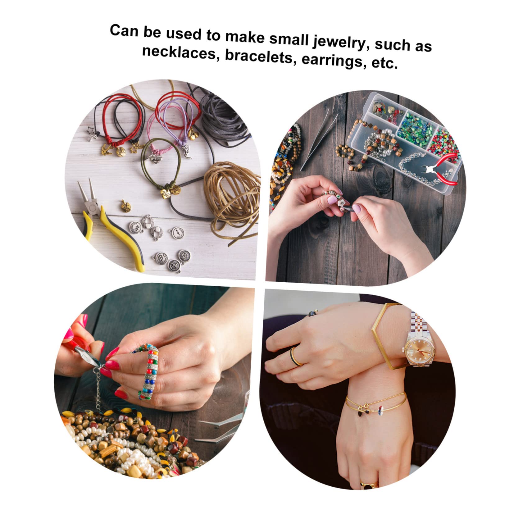 STOBAZA Metal Eye Screw Hooks 100pcs Mini Screw Eye Assorted Colors Jewelry Making Findings