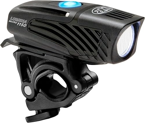 Miniatura 1 de NiteRider Lumina Micro - Luz delantera recargable USB-C de 1150 lúmenes  5 modos de luz LED compacta, IP64 impermeable para ciclismo de carretera,
