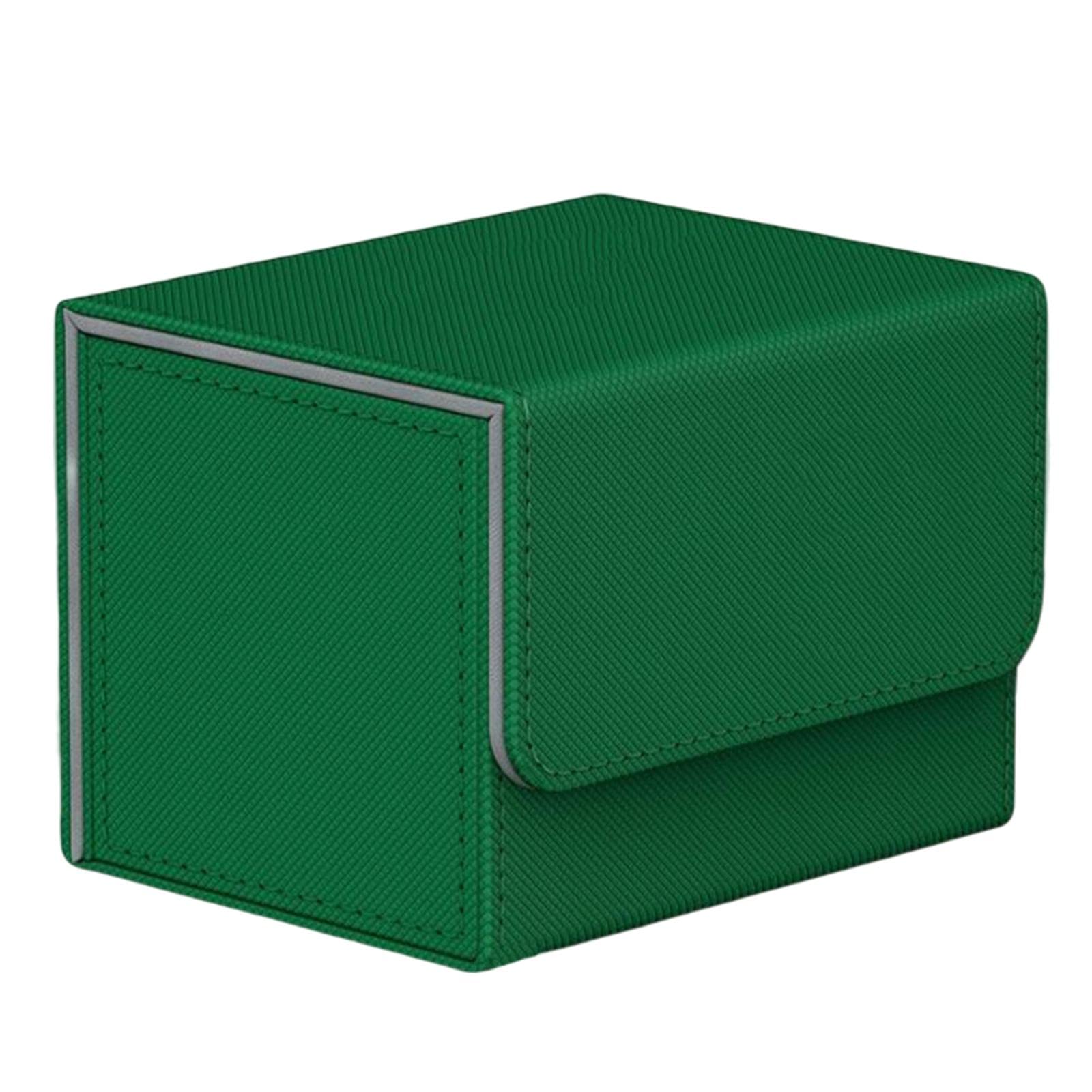 WOVEBIUS Card Deck Box Organizer Storage Holder Standard Container Display Game Card,green,104x83x73mm