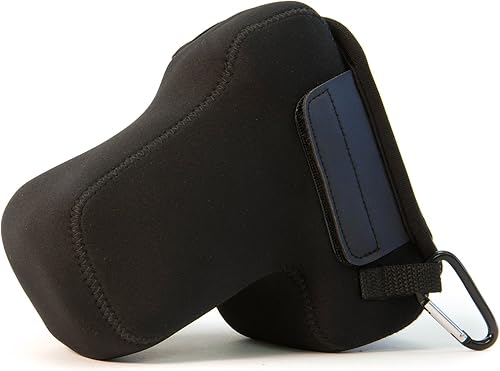 Miniatura 6 de MegaGear MG088 Nikon D3500, D3300, D3400, D5100, D5200, D5300, D5500, D5600 (0.709-2.165 in) Funda de neopreno ultra ligera, negro insade amarillo,