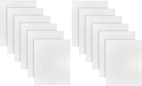 Paquete de 12 toallas de baño blancas 100% algodón (18 x 25 pulgadas), peso ligero, de secado rápido y lavable a máquina, suministros de hotel,