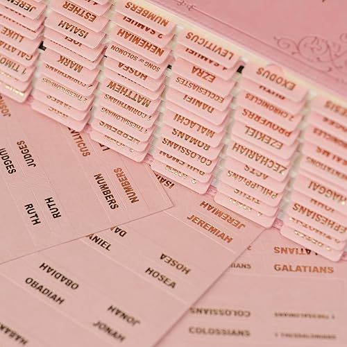 Miniatura 5 de Pestañas de cuero para la Biblia, pestañas de la Biblia para mujeres, pestañas de la Biblia para Biblia de estudio, 80 pestañas de índice de la