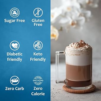 Syruvia Sugar-Free Vanilla Coffee Syrup & Sugar-Free Blueberry Syrup - 25.4 fl oz. Premium Coffee Flavoring Syrup. 0 Calories, Kosher, and Gluten-Free. Ideal for Enhancing Drinks, Desserts, and More.