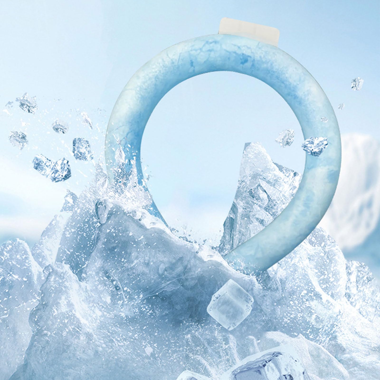 Tubo di Raffreddamento del Collo,Tubo di Ghiaccio del Collo Fisico 18°C Dispositivo di Raffreddamento, Reusable Cooling Ring, Raffreddatore Veloce