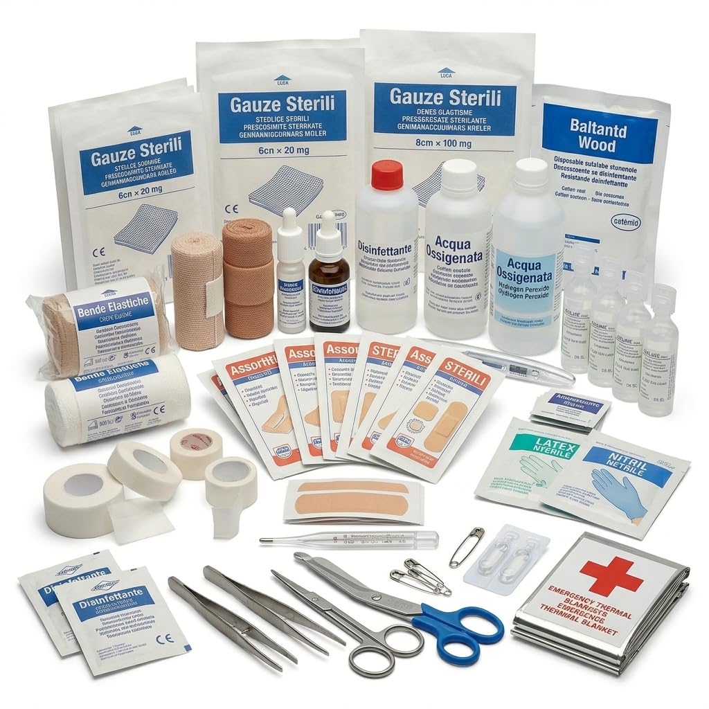 Lemag Reintegro Cassetta Primo Soccorso Gruppo C – Ricarica Conforme D.Lgs. 81/2008 D.M. 388/2003 – Kit Reintegro Pronto Soccorso Aziende fino a 3 Lavoratori – per Art. 23.301.01 | Made in Italy