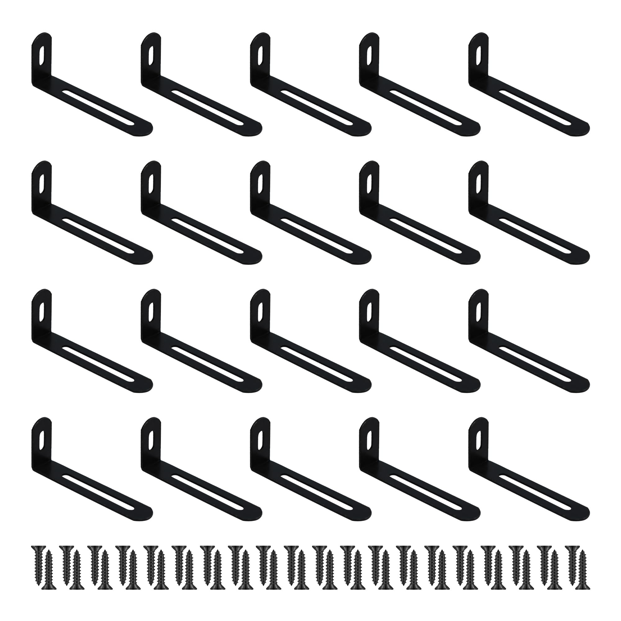 AUXBC 20Pcs 3"x1.2"x0.6"Adjustable Right Angle Brackets - shelf brackets and supports | Mubboo