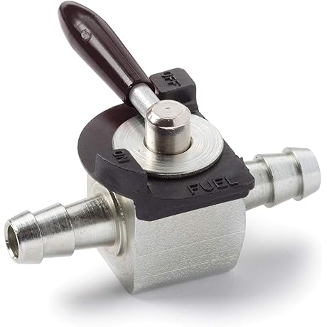 Oregon Inline Fuel Shut Off Valve, a Quarter-Inch-Sized, Gray Ball Valve, Model 07-403