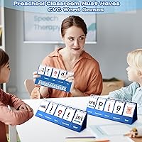 Vista 3 de CVC Word Games - Juegos de fonética, palabras de vista, tarjetas flash para jardín de infantes, preescolar jardín de infantes de primer y segundo