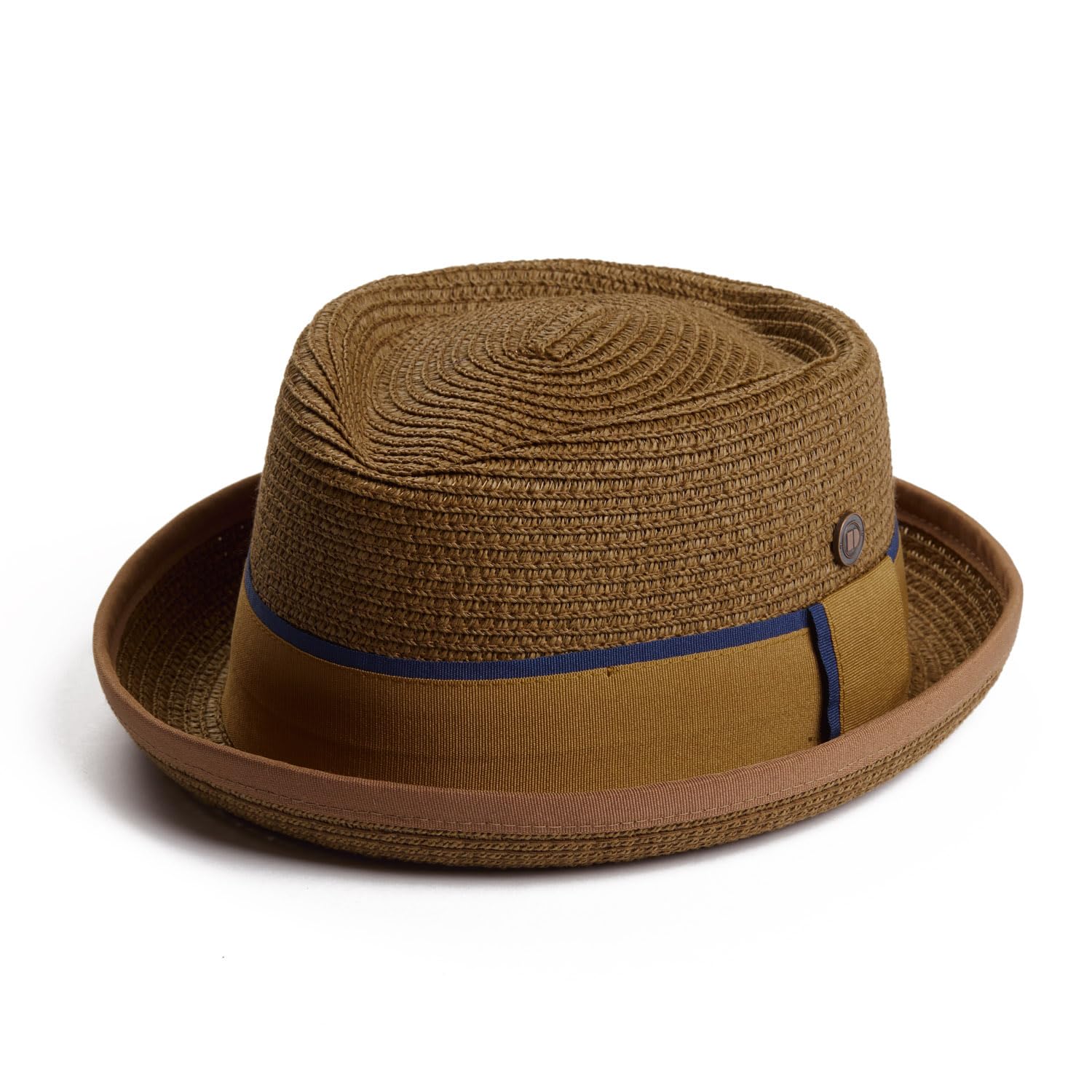 DASMARCA Mens Summer Pork Pie Straw Hat (US, Alpha, X-Large, Spice)
