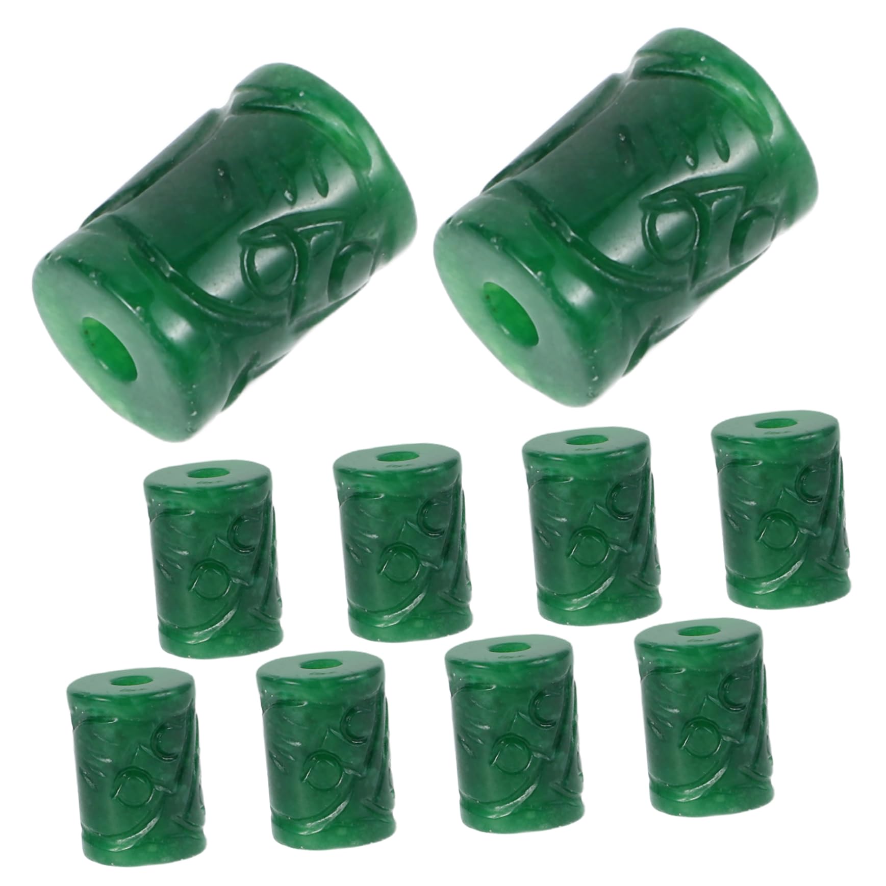 Perles de jade vert imitation pour espacer et structurer vos colliers DIY sans défauts