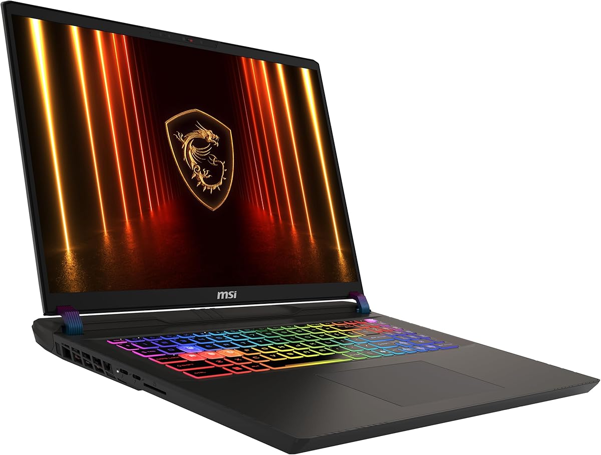 MSI Vector 17 HX AI Gaming-Laptop, 17" QHD+ 240 Hz Display, Intel Core Ultra 9 275HX, NVIDIA GeForce RTX 5080, 32 GB RAM, 2 TB SSD, Windows 11 Home, QWERTZ Tastatur, Cosmos Grau, A2XWIG-040
