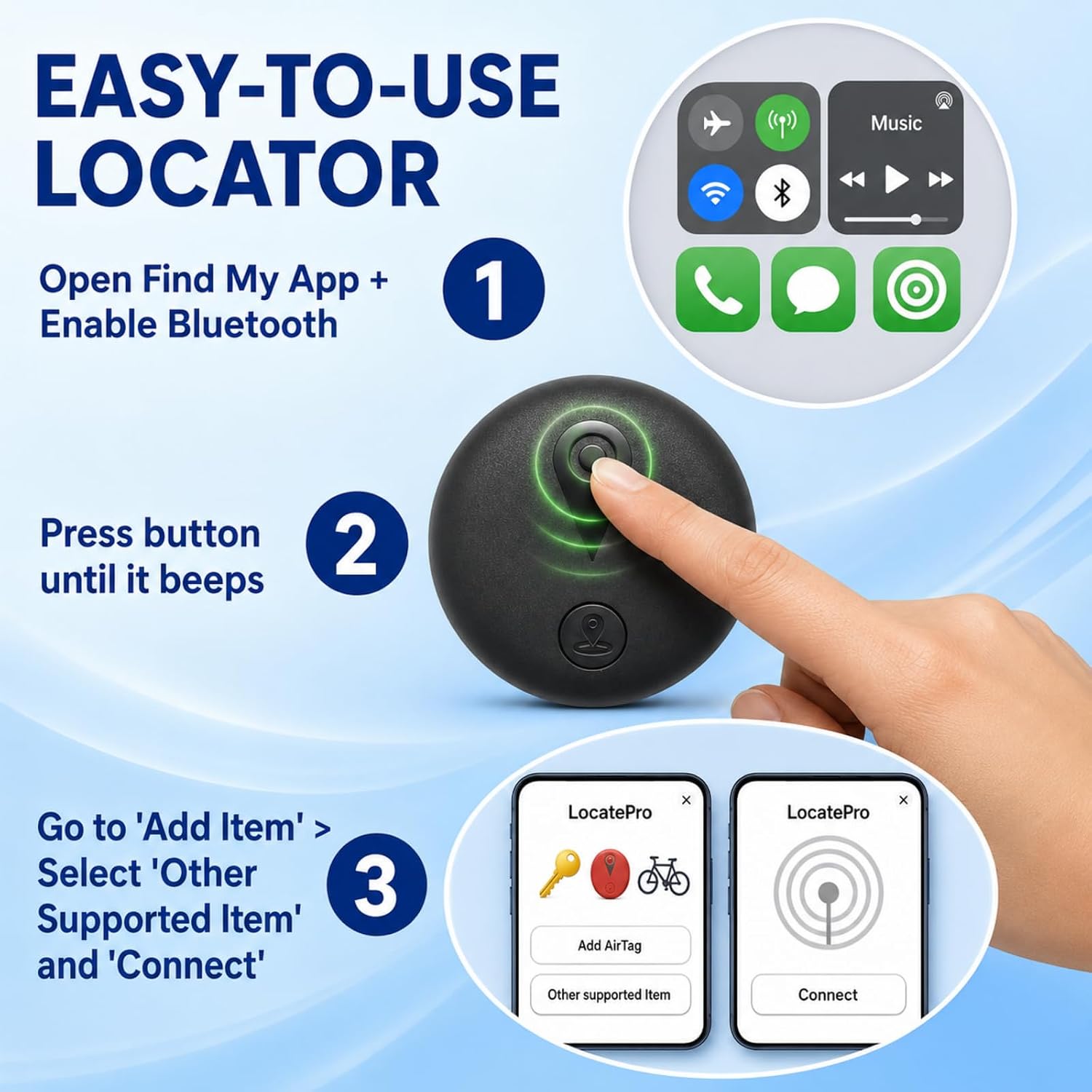 Tracking Devices for Cars Hidden, Undetectable GPS Tracker for Vehicles, Mini Tracker Device, No Monthly Fee Subscription No SIM Card Required, Only Available for iOS Find My, Splashproof