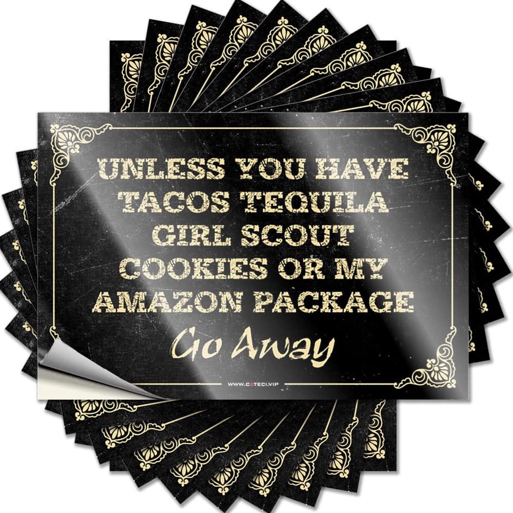 Unless You Have Tacos Tequila Girl Scout Cookies Or My Amazon Package Go Away House Stuff Western DIY | Rock Tattoos Helmet Removable Vinyl Sticker Decal(6X9CM)