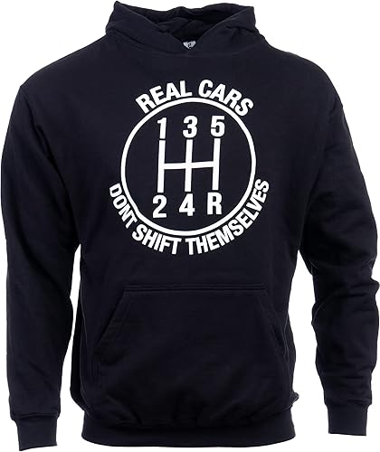 Miniatura 4 de Ann Arbor T-shirt Co. Real Cars Don't Shift Themselves  Funny Auto Racing Mechanic Manual Hooded Sweatshirt Hoody