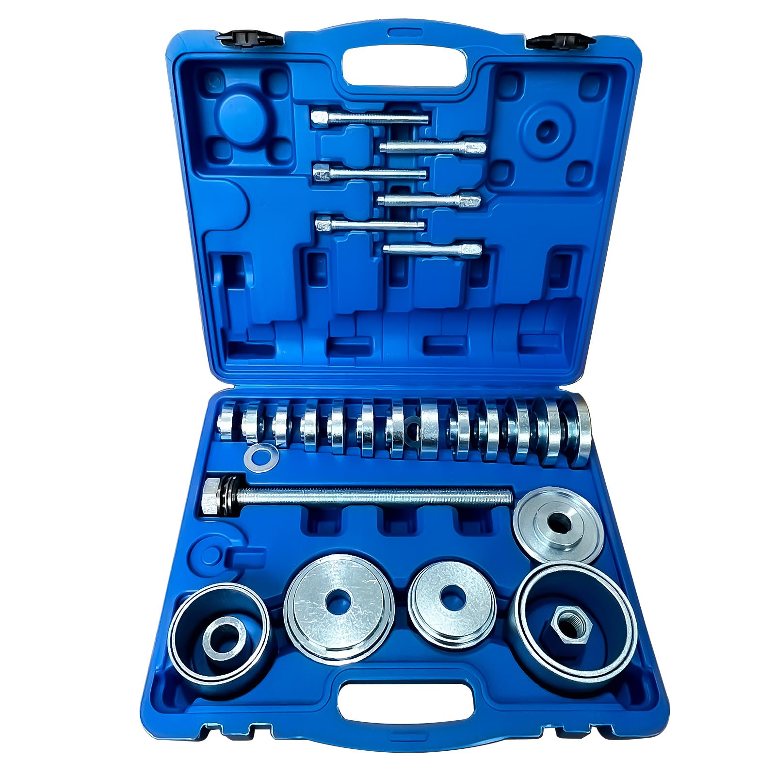 Bisenya 67301 Juego de Herramientas para cojinetes de Rueda, 31 Piezas, Extractor de cojinetes de Rueda, Extractor de Cubo de Rueda, Montaje desmontaje, Uso Universal