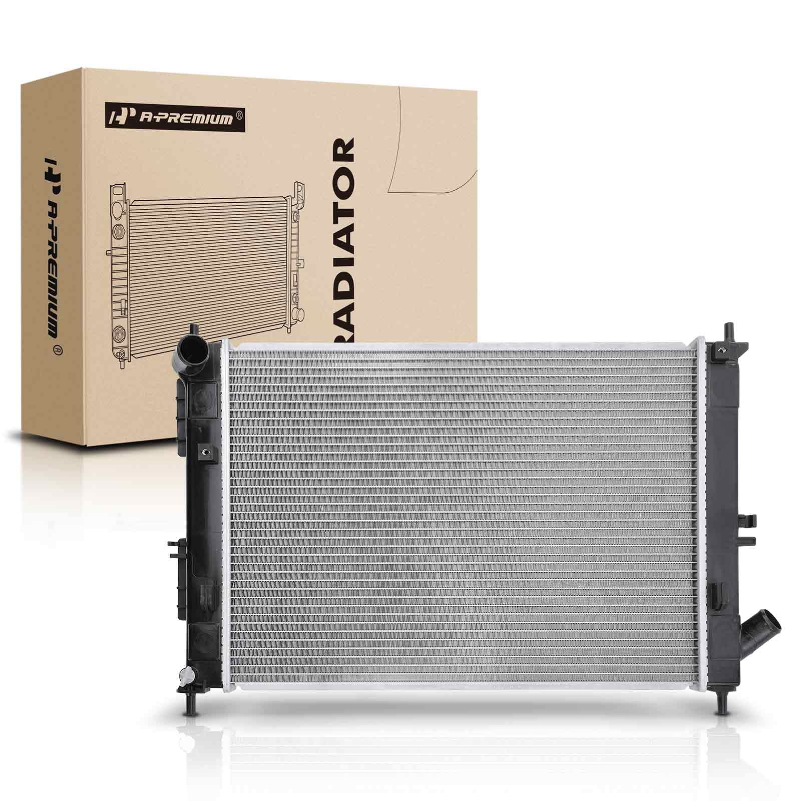 A-Premium Engine Coolant Radiator Assembly Compatible with Hyundai Elantra 2014-2016 & Kia Forte 2015-2018, Forte5 2016-2017, 1.8L 2.0L, Manual Transmission, Replace# 13411