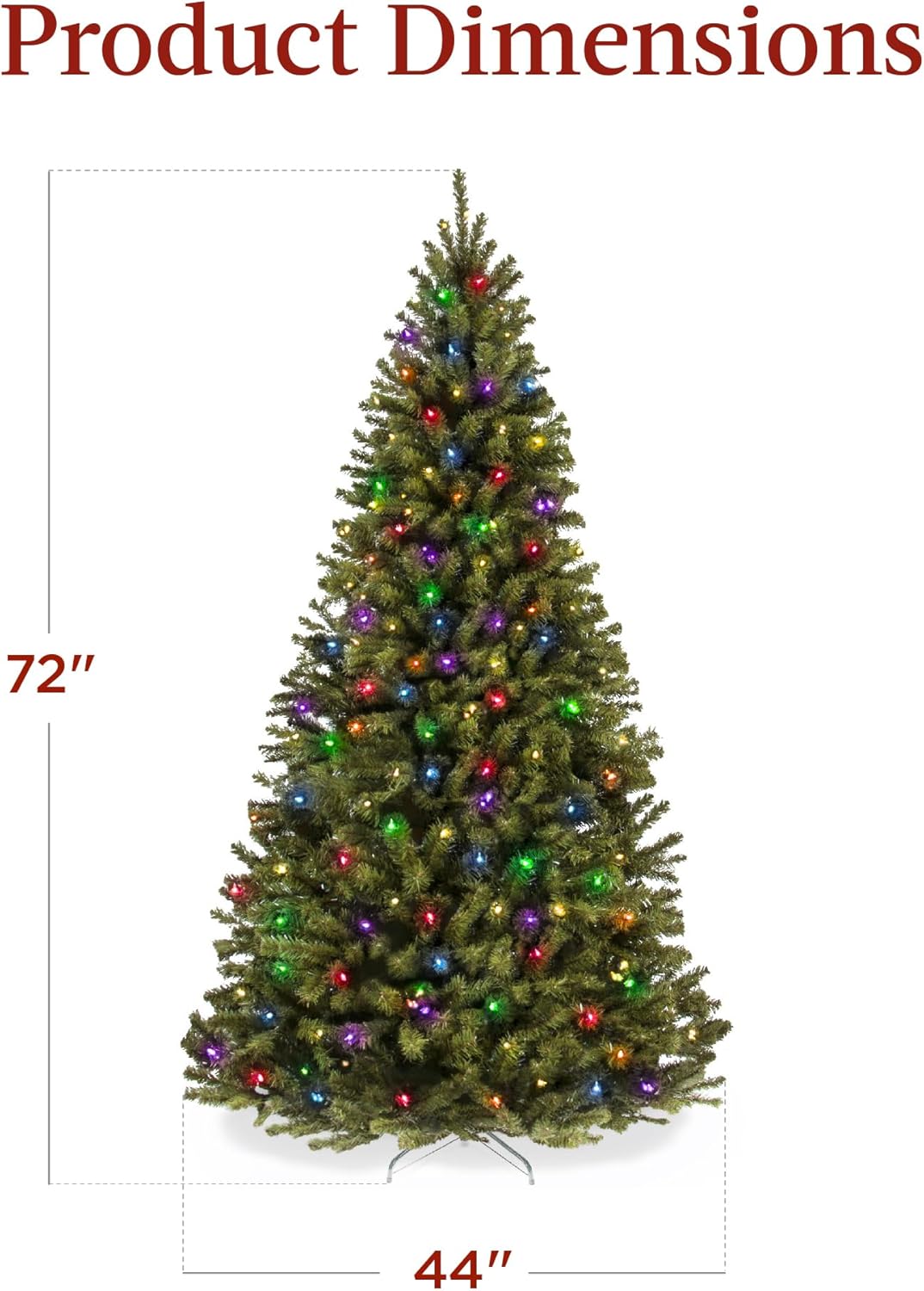 Best Choice Products Prelit Artificial Christmas Tree, 6ft Premium Lighted Realistic Spruce Holiday Décor w/Multicolor LED Lights, Easy Assembly