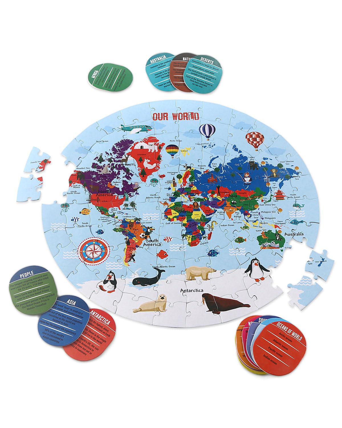 Play Nation Premium World Map Jigsaw Puzzle for kids | 100 Pieces Jigsaw Puzzle With 14 Flash Cards |Fun Learning & Educational Toy for Enhancing Concentration |Puzzle for Kids 3+ Years |BIS Certified (B0DFHJRC4N) Amazon Price History, Amazon Price Tracker