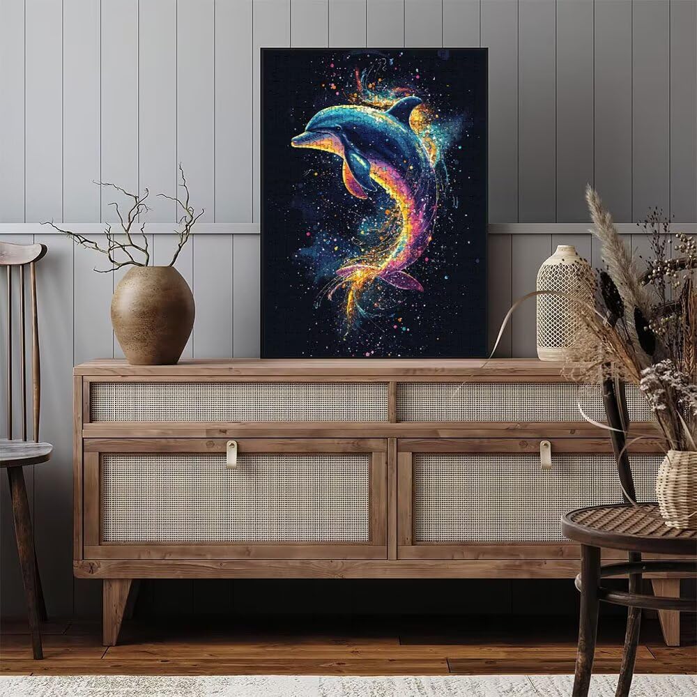 Der Traumdelfin Puzzle 2000 Teile, Klassische Puzzles, Geschicklichkeitsspiel Puzzle für Erwachsene, Puzzlespiele für Die Ganze Familie, Mit Schöner Verpackung, Dekoration Puzzles DX0YL3-689