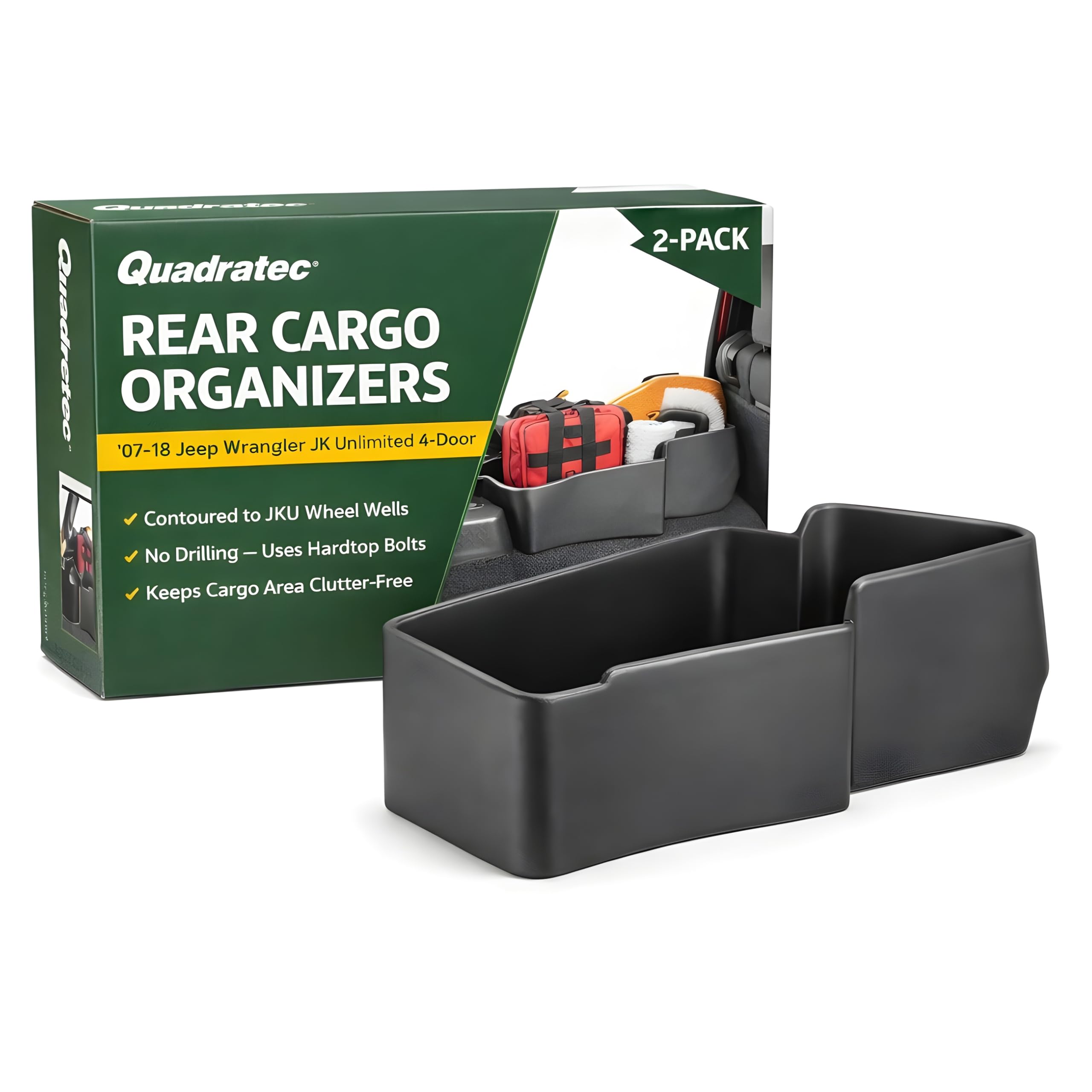 Amazon.com: Quadratec Rear Wheel Well Storage Organizer Bin, 2