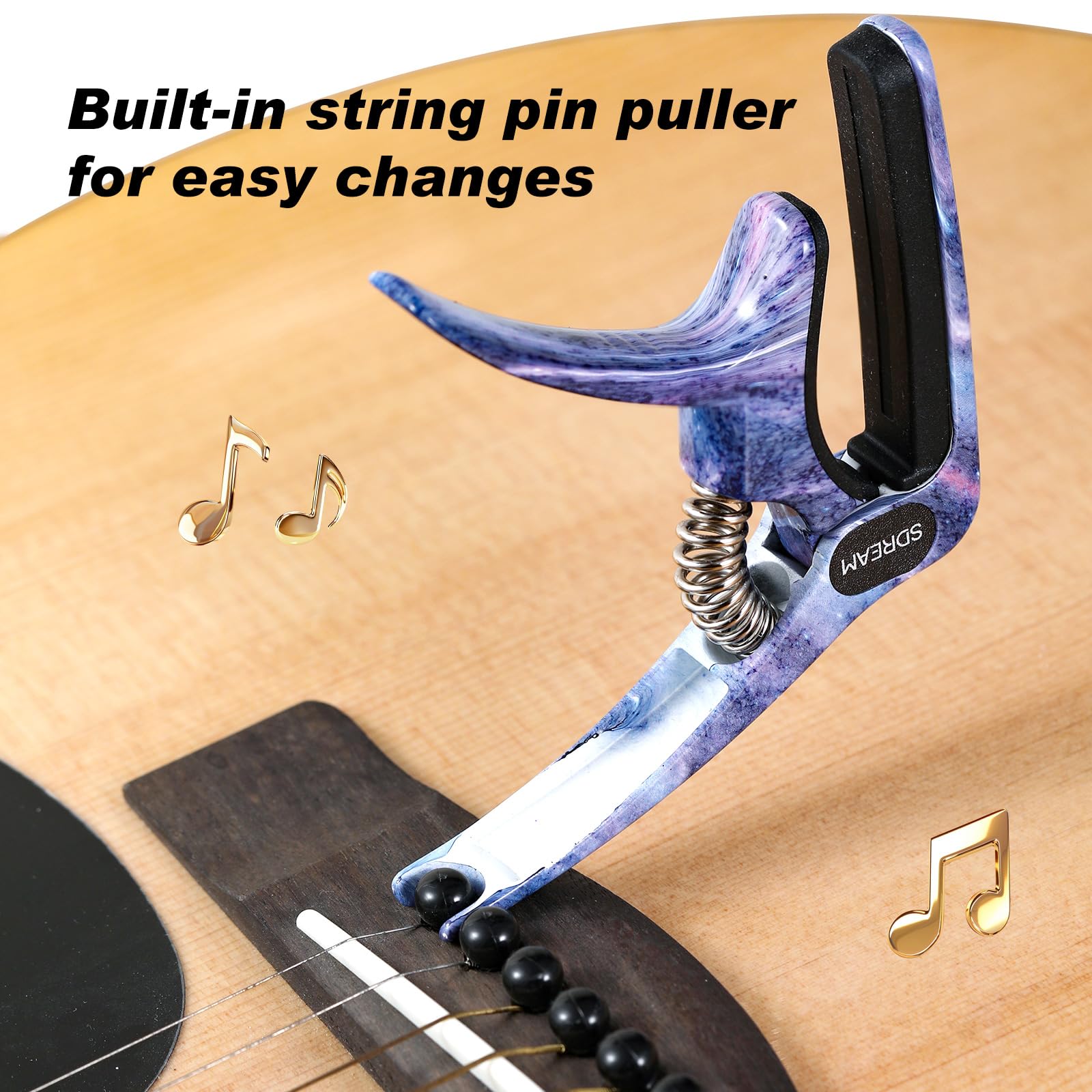 SDREAM Gitarrenkapodaster für 6-saitige elektrische und akustische Gitarren (Sternenblau)
