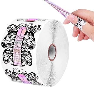 DouborQ 500PCS Acrylic Nail Forms,Nail Extension Tips,Nail Forms for Acrylic Nails, Acrylic Nail/UV Gel Nail Forms Guide Stickers Nail Art Equipment for Salon (Acrylic Nail Forms Set)
