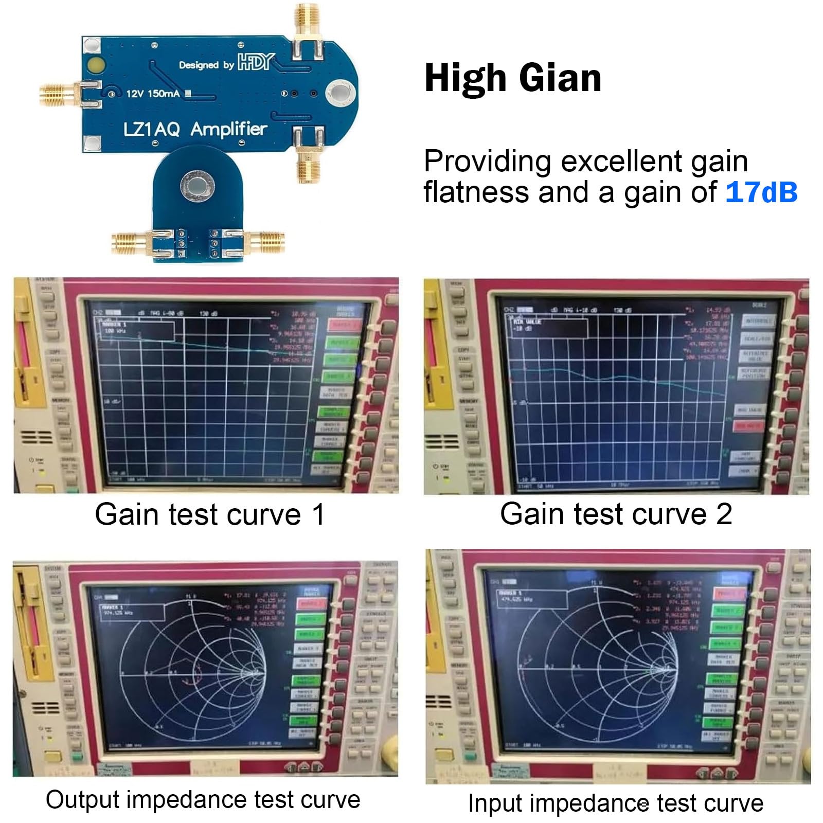 AURSINC Antena de bucle activo portátil - Antena de onda corta 50 KHz 500 MHz HF AM FM VHF UHF Antena de bucle magnética para Radio Amateur (amplificador mejorado)