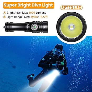 Amazon.co.jp: Wurkkos ダイブライト スキューバダイビング 最大