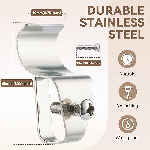 Miniatura 4 de Percha para placas de dirección para revestimiento de vinilo, sin necesidad de agujeros, para exteriores, números de casa, tornillos