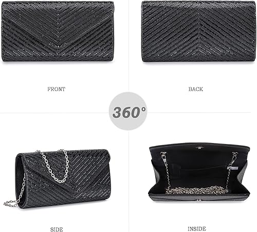 Miniatura 3 de Bolsos de noche para mujer, sobre de embrague, bolsos cruzados para mujer, bolsa de boda con diamantes de imitación, bolsa de hombro para mujer