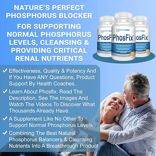 Miniatura 4 de Kidney Restore Paquete de 2 paquetes de PhosFix para apoyar la función renal normal, la salud renal, los niveles de fósforo y más