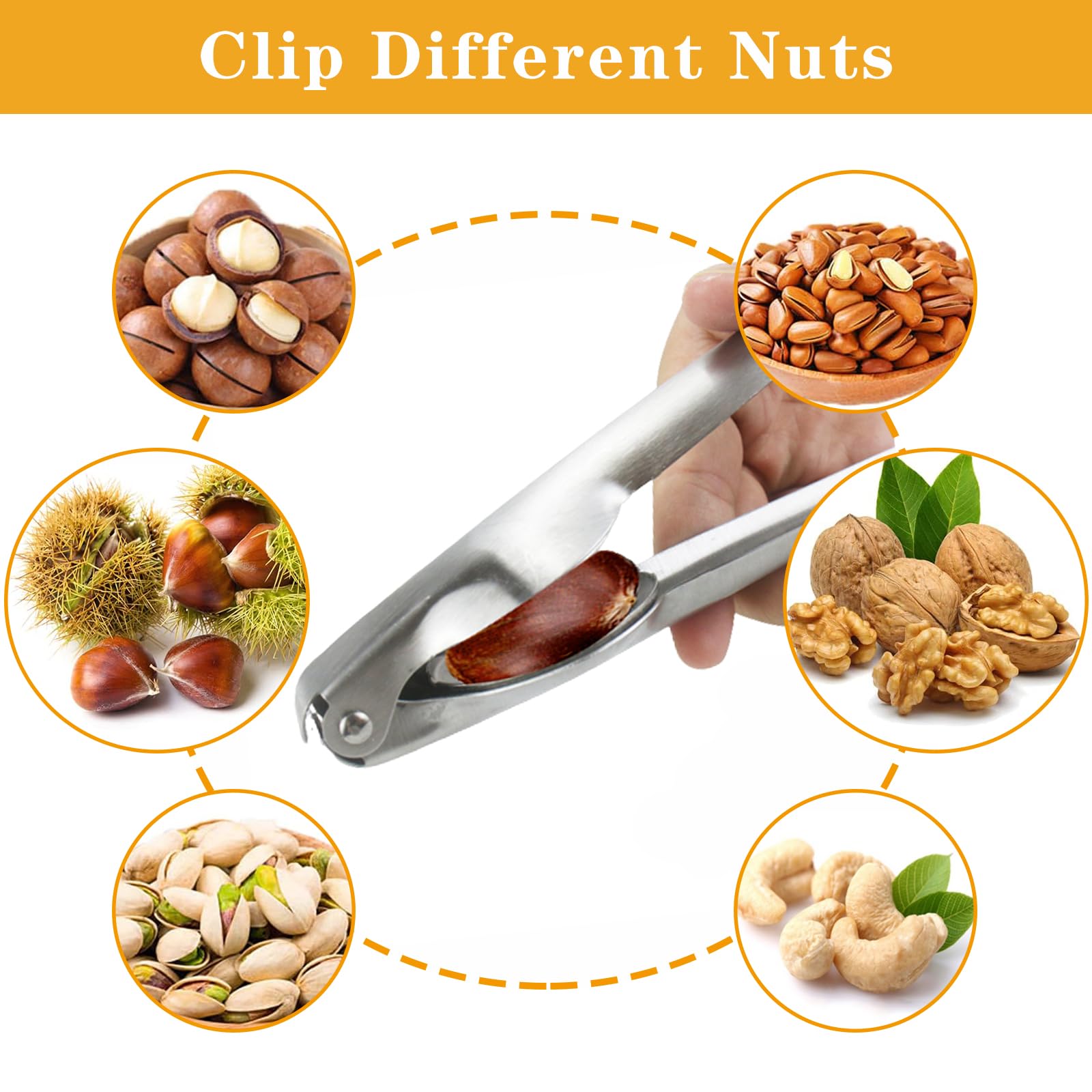 1 Pack Casse-Noisette Clip De Châtaigne, Craquelin De Noix Sheller Pince De Noix, Outils De Cuisine Multifonctionnel Marron 89567376