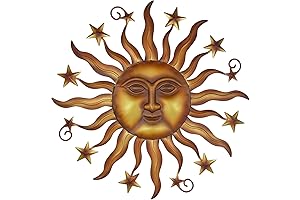 LIFFY 24" Sun Face Wall Decor: Radiate Sunshine into Your Living Space