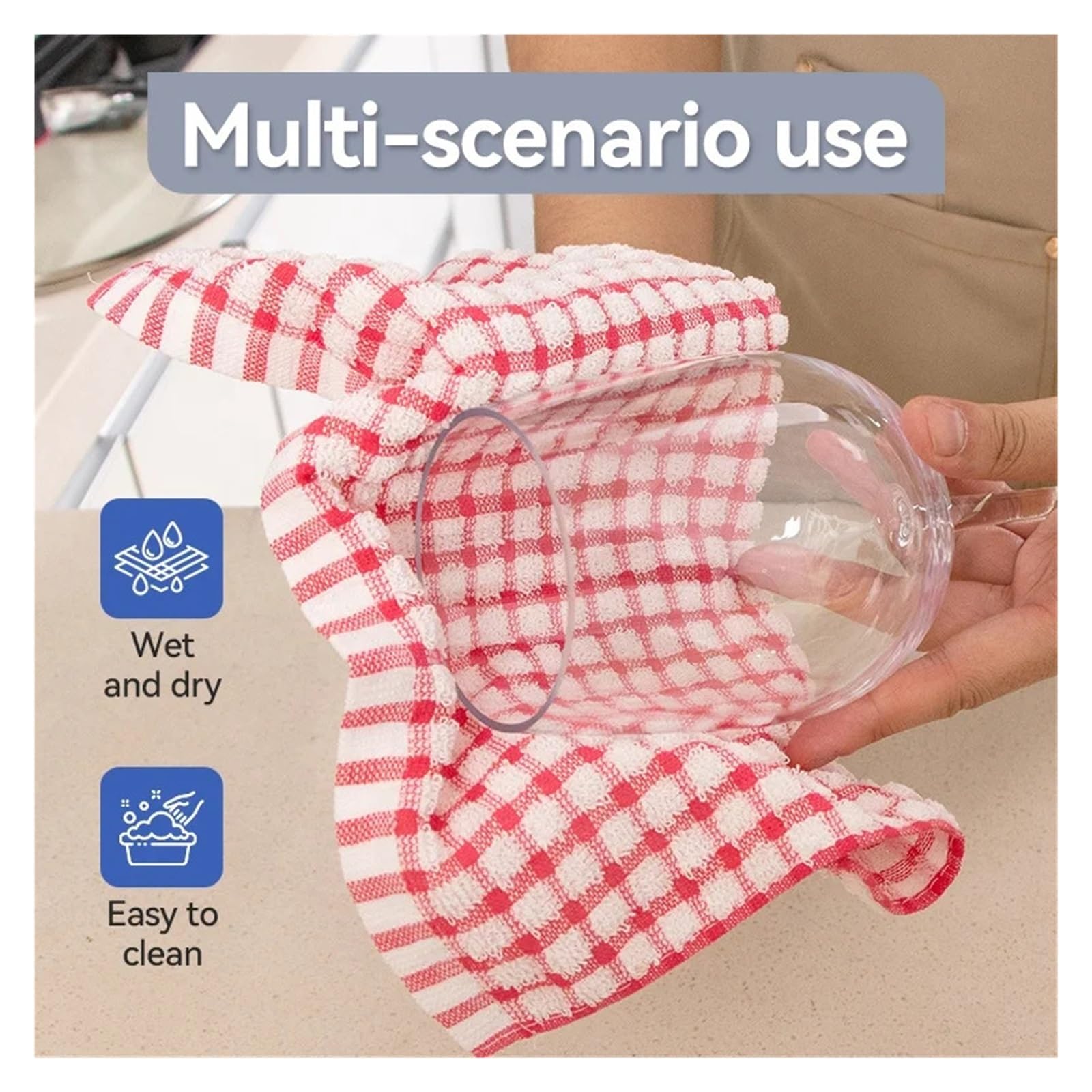 paños de Cocina Toallas de algodón for Cocina y té | Paño de restaurante, paños de cocina, paño de limpieza, toalla de limpieza de cocina(5pcs)