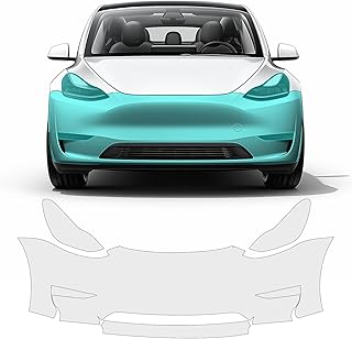 for Tesla Model Y 2020-2024 TPU PPF HD Clear Paint Protective Film Custom Fit Anti Scratch Self Healing Shield Guard with Install Kit Tesla Finishing Accessories for Bumper Headlight 6Pcs