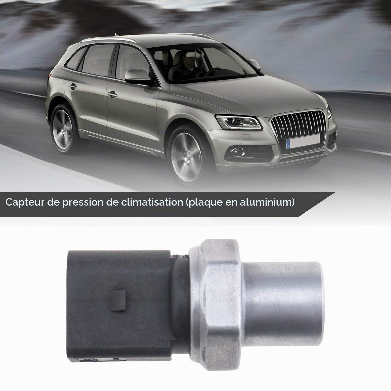Capteur de Pressostat Climatisation 4H0959126B 4F0959126A Connexion à 3 Broches Compatible pour VII Touareg A3 A4 A5 4F0959126B 4F0959126C 8K0959126A