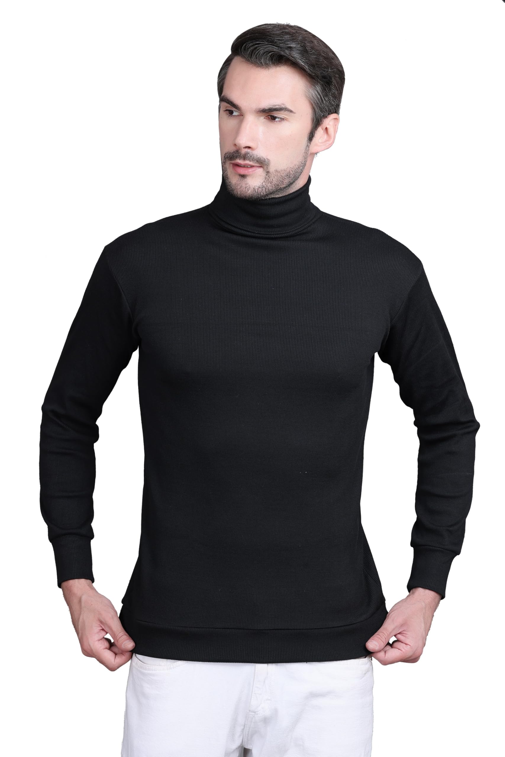 hellknit Men's Cotton Wool Stylish Turtle Neck Sweater | Winter Pullover Full Sleeve Winter Sweater for Men-picture-15