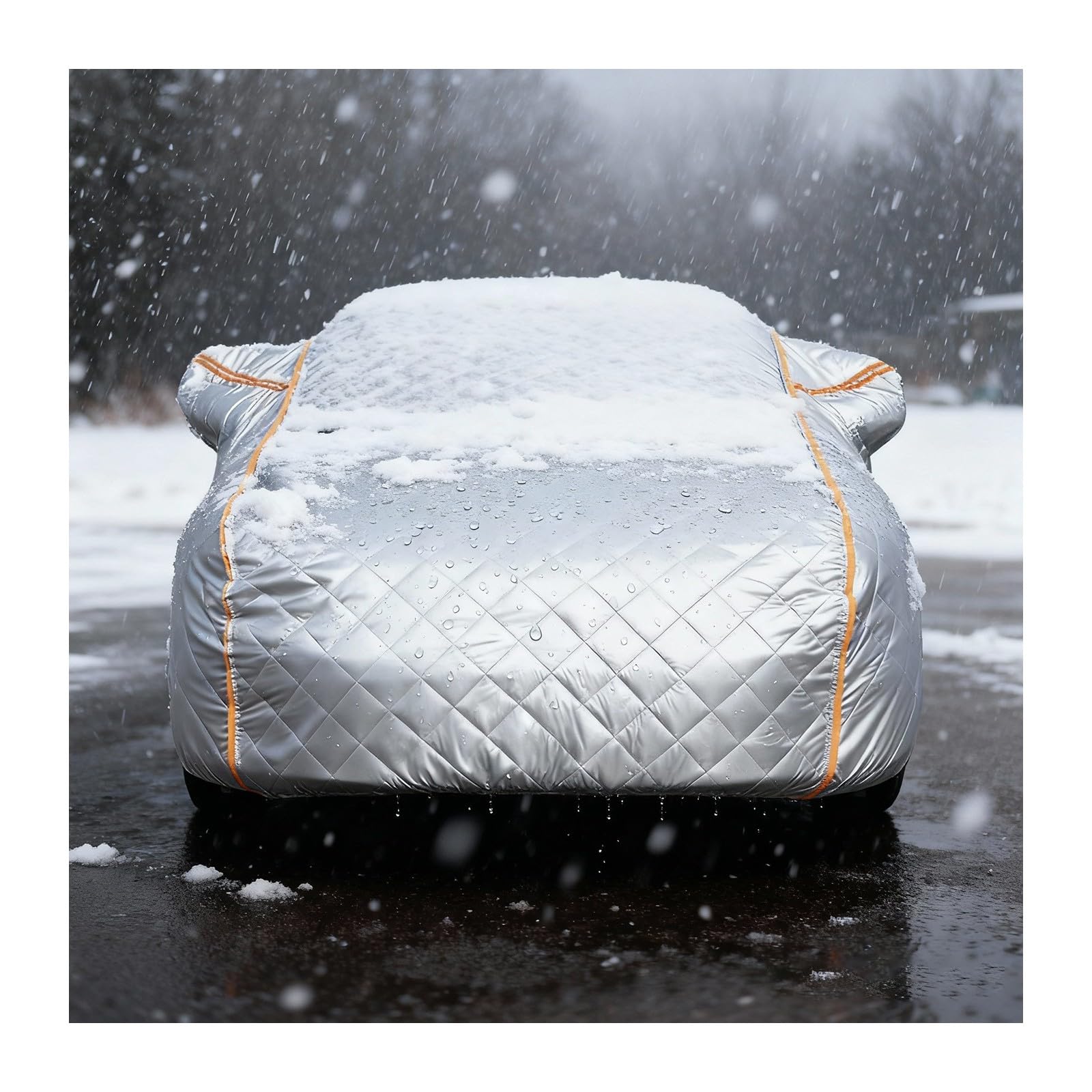Hail Protector Car Cover Fit for Suzuki Brezza 2016-2022, 5-Layer Waterproof All-Weather Car Cover for Hail Protection Snowproof, Windproof, UV & Sun Protection w26