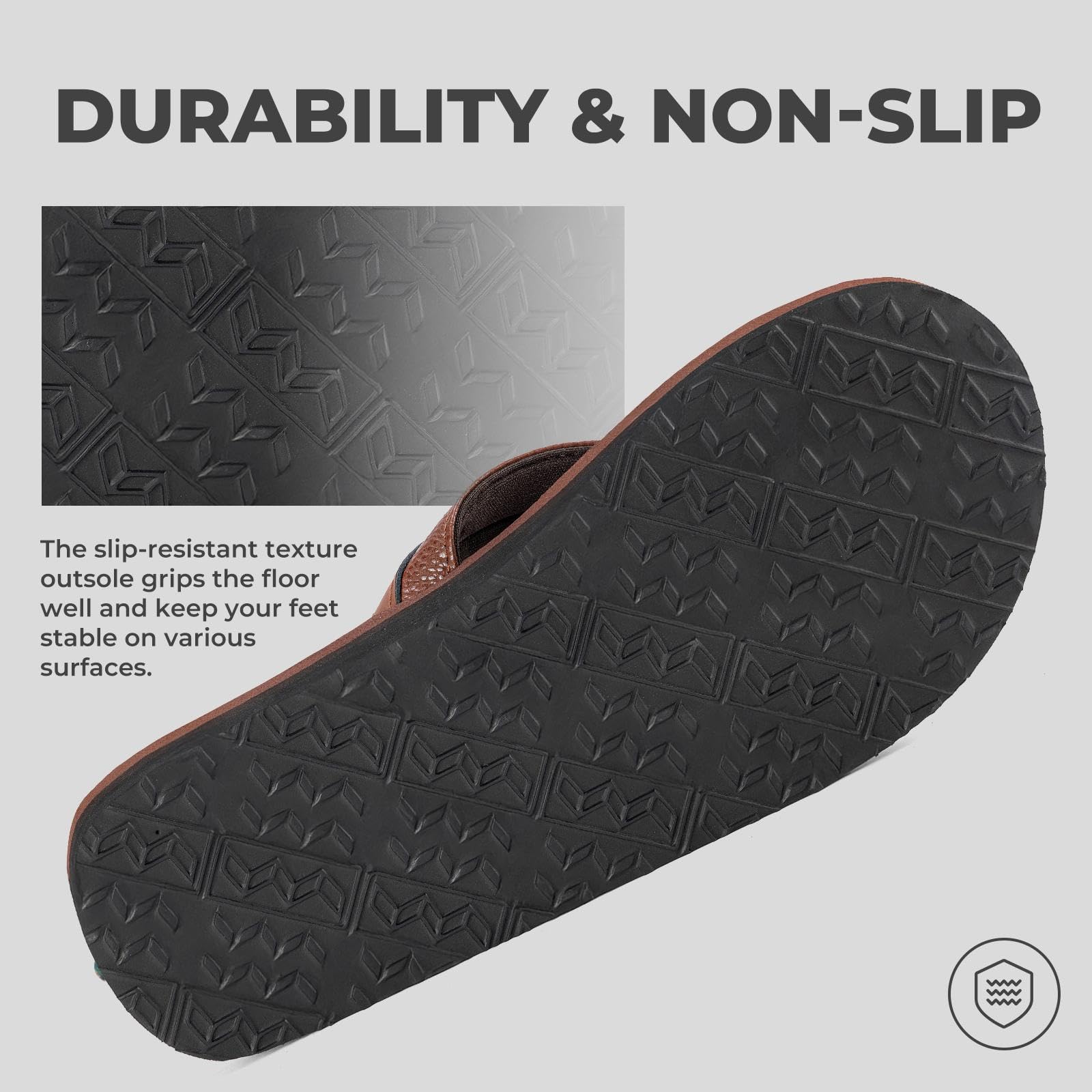 Chanclas de cuero para hombre con soporte de arco cómodas sandalias de verano — view 5