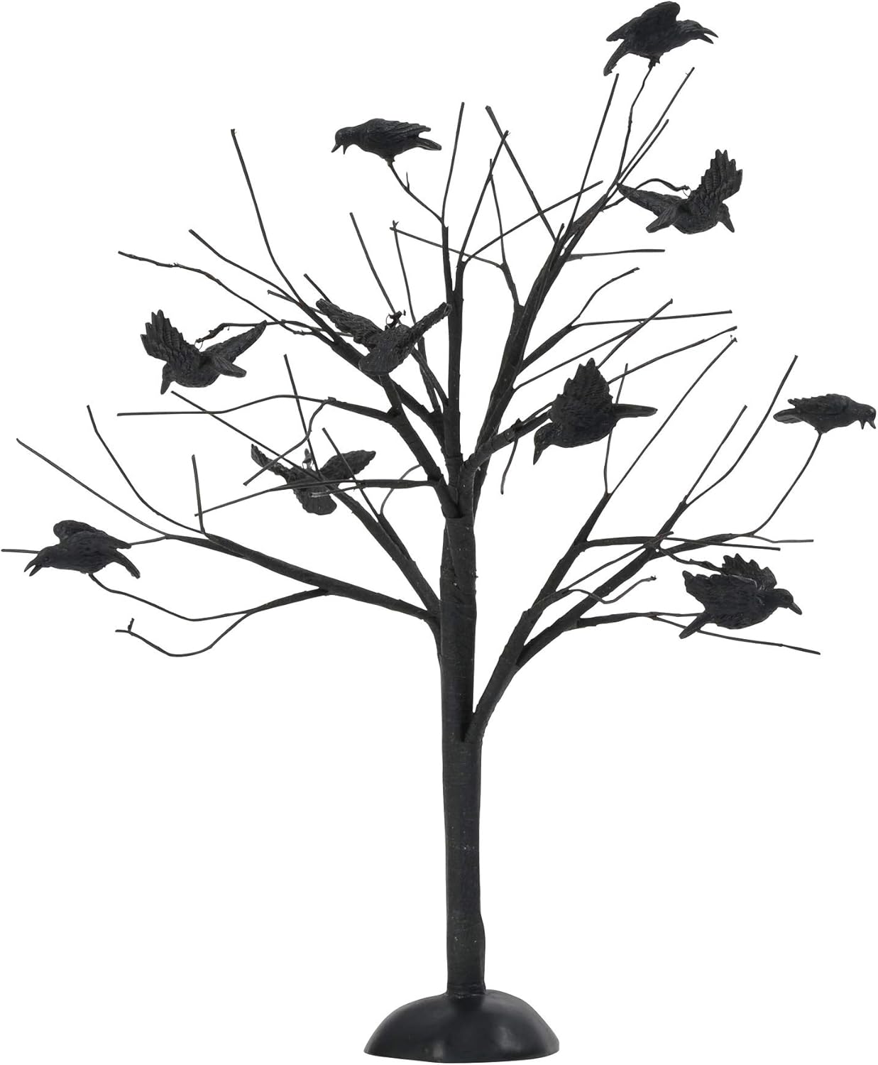 Transform Your Halloween Village with the Spooky Murder of Crows Tree Figurine