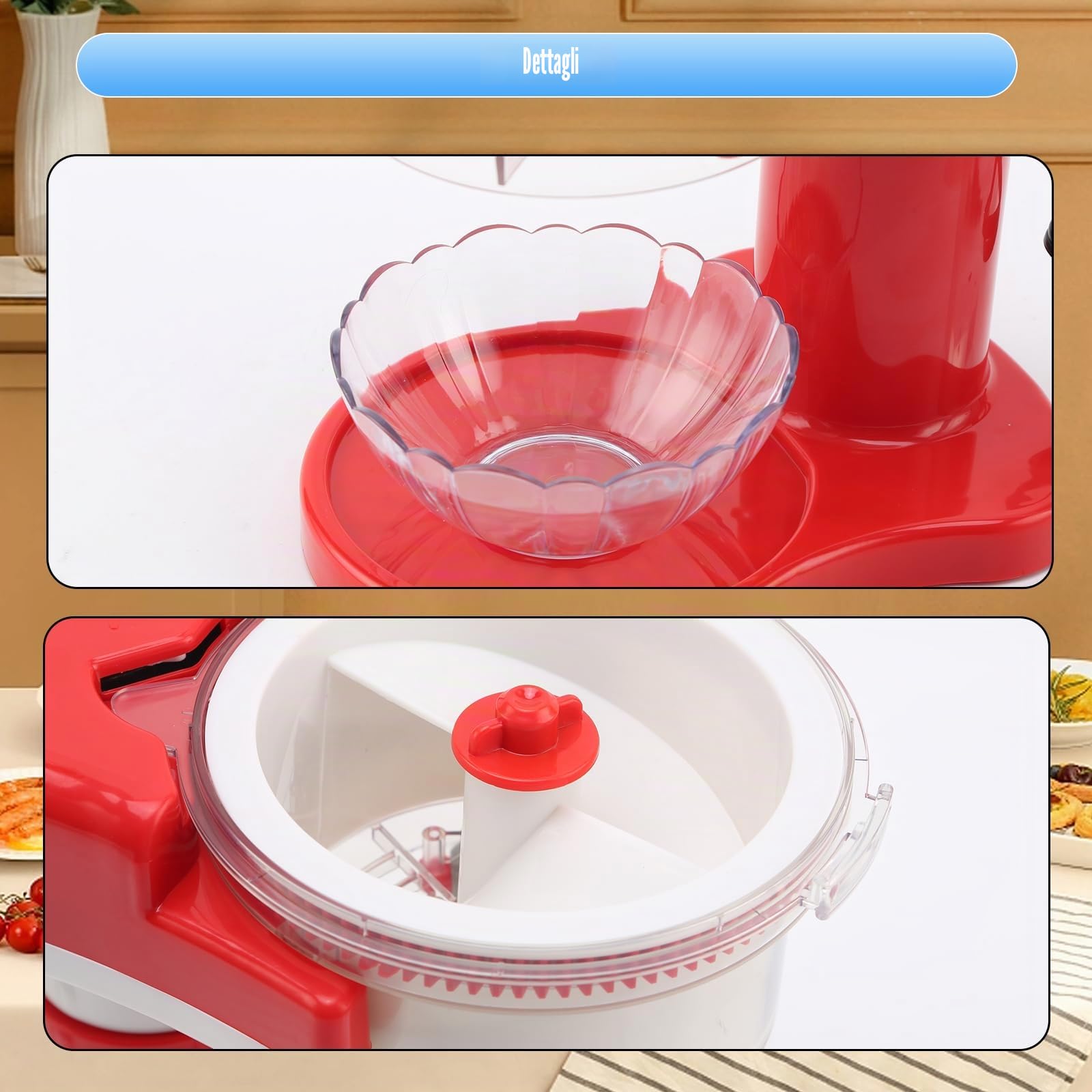 Macchina per granita e ghiaccio tritato, macchina elettrica da banco per preparare ghiaccio tritato fatto in casa, coni di neve, granite, cocktail, lame in acciaio inossidabile, Ice Crusher