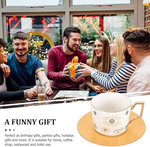 Miniatura 4 de BESTonZON Juego de taza de ojo del diablo, tazas de té turco, taza de café de cerámica, taza de té de porcelana, tazas de café de ojo malvado, taza
